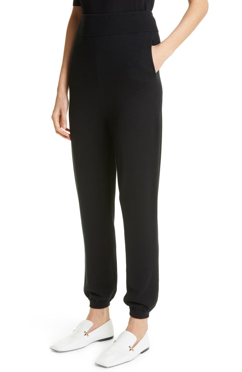 St. John Collection Wool & Silk Knit Joggers, Alternate, color, 