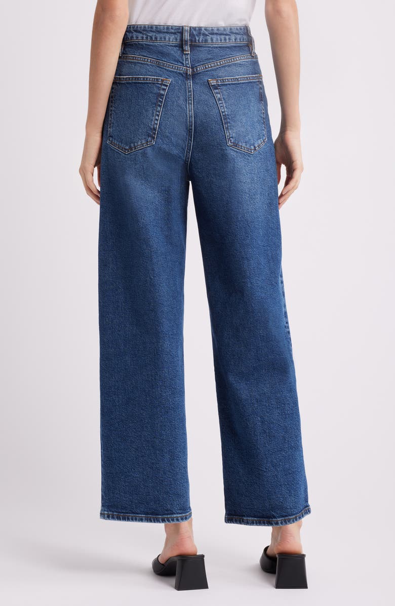 FRAME The Wide High Waist Ankle Wide Leg Jeans, Alternate, color, Rival