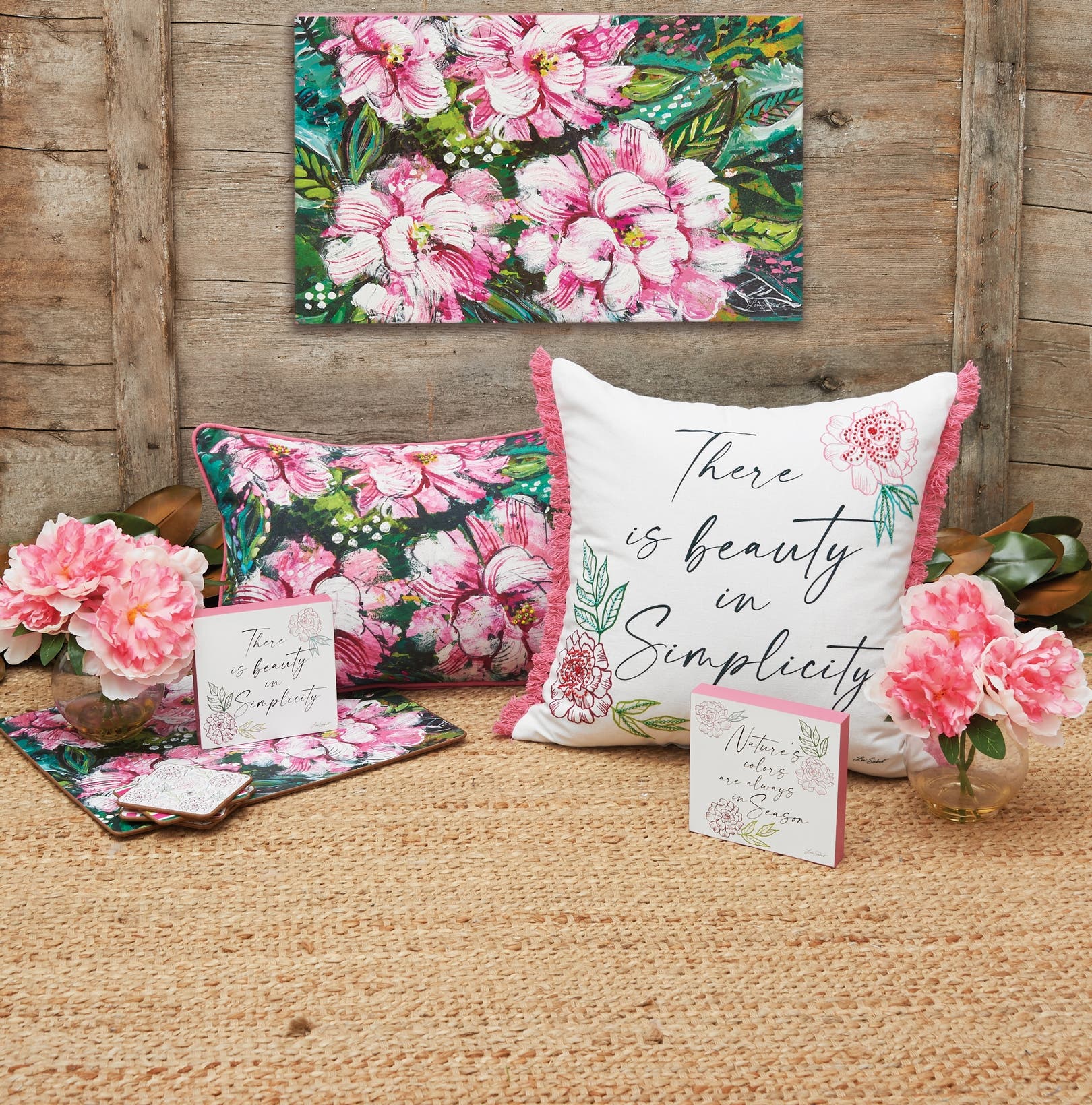 C&F Home Peony Placemats, Set of 6 Hardboard Floral Pattern Easy To ...