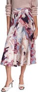 DKNY Abstract Print Satin Skirt