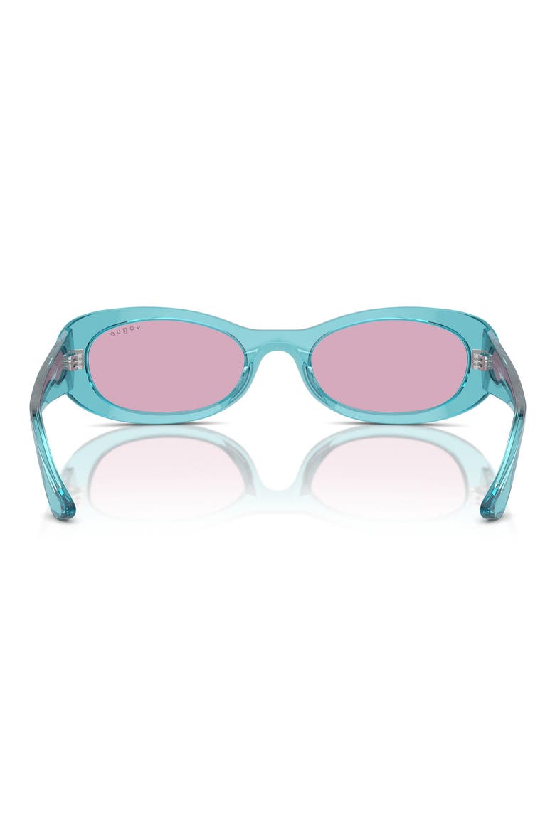 53mm Oval Sunglasses, Alternate, color, TURQUOISE