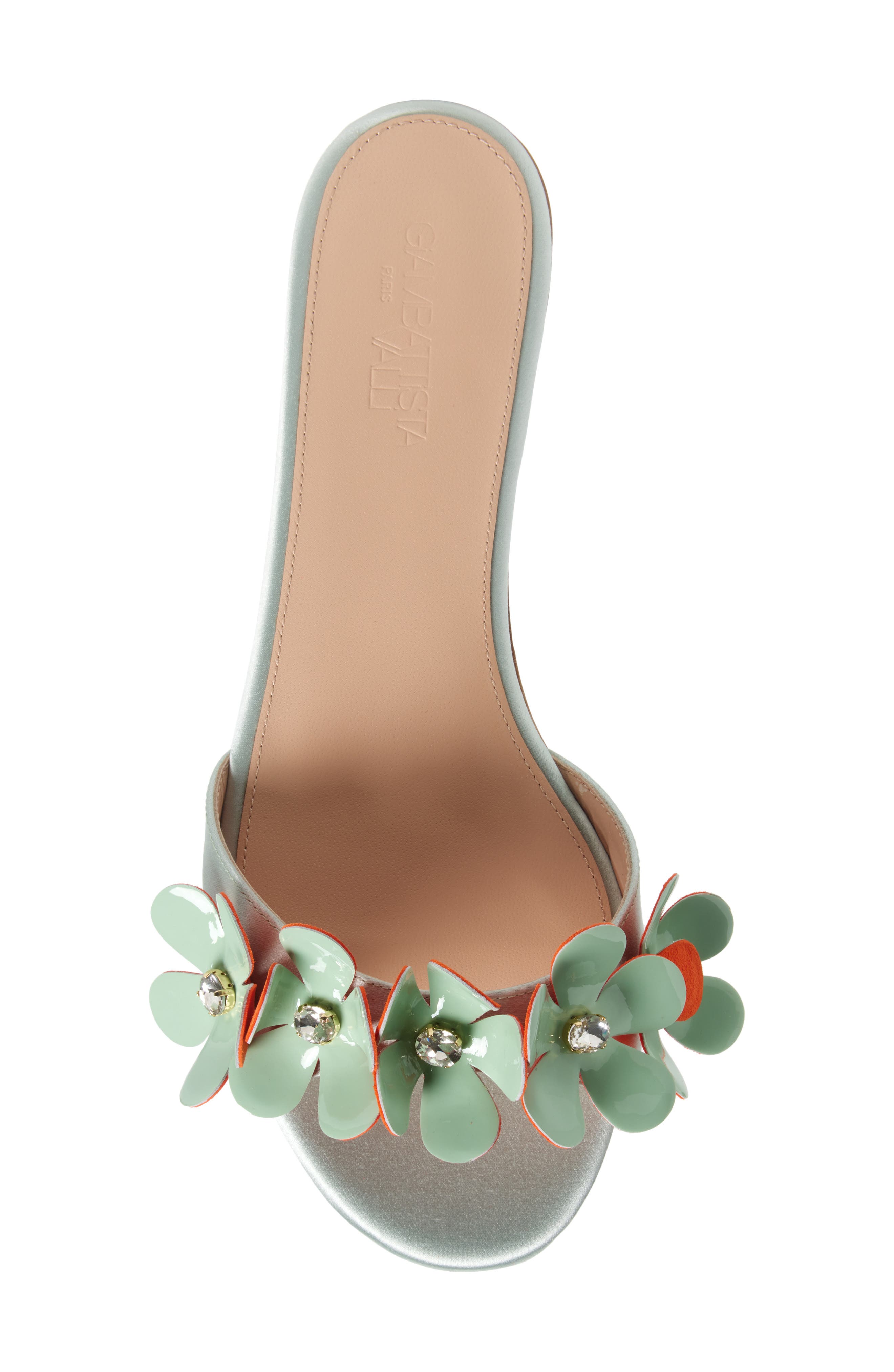 Giambattista Valli Flower Slide Sandal, Alternate, color, Light Blue