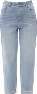 Bayeas Ultra High Waist Crop Slim Straight Leg Jeans