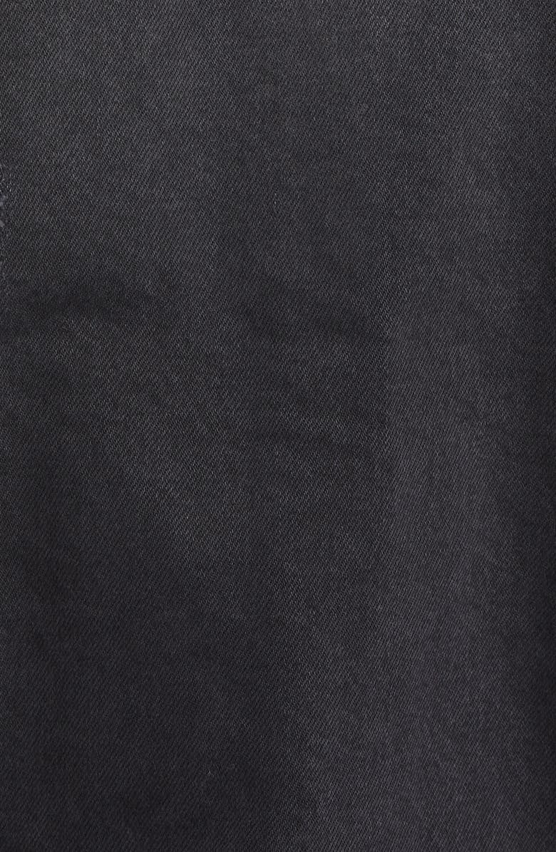 Topman Ripped Western Denim Jacket, Alternate, color, 