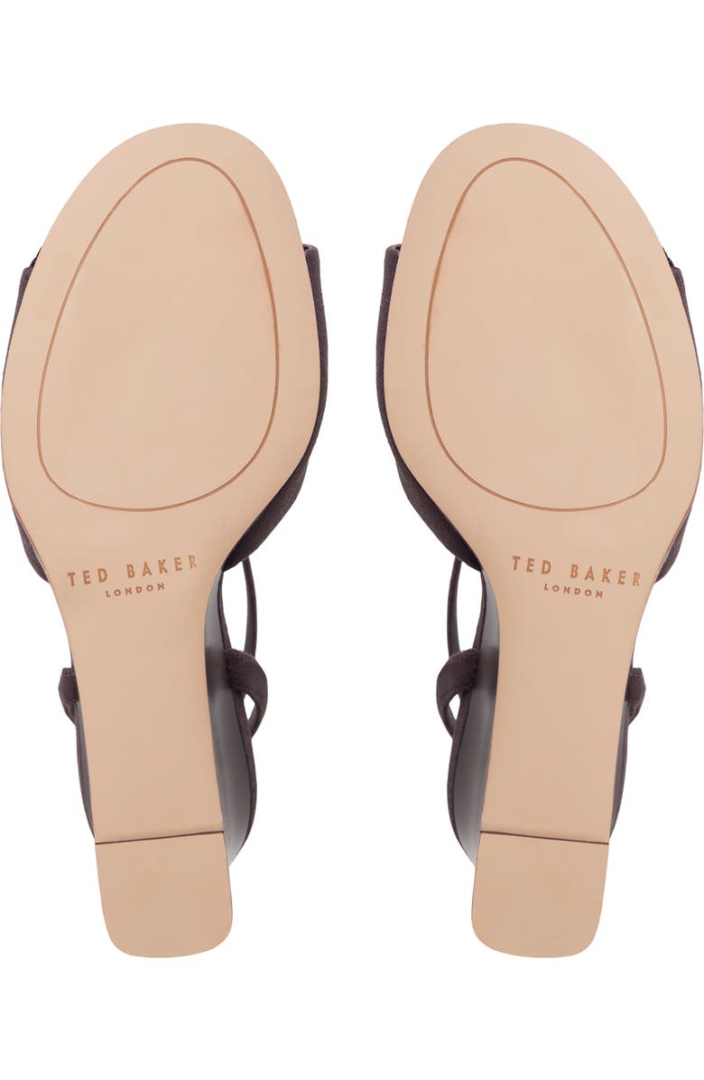 Ted Baker Bridget Ankle Strap Wedge Sandal, Alternate, color, Dark Brown