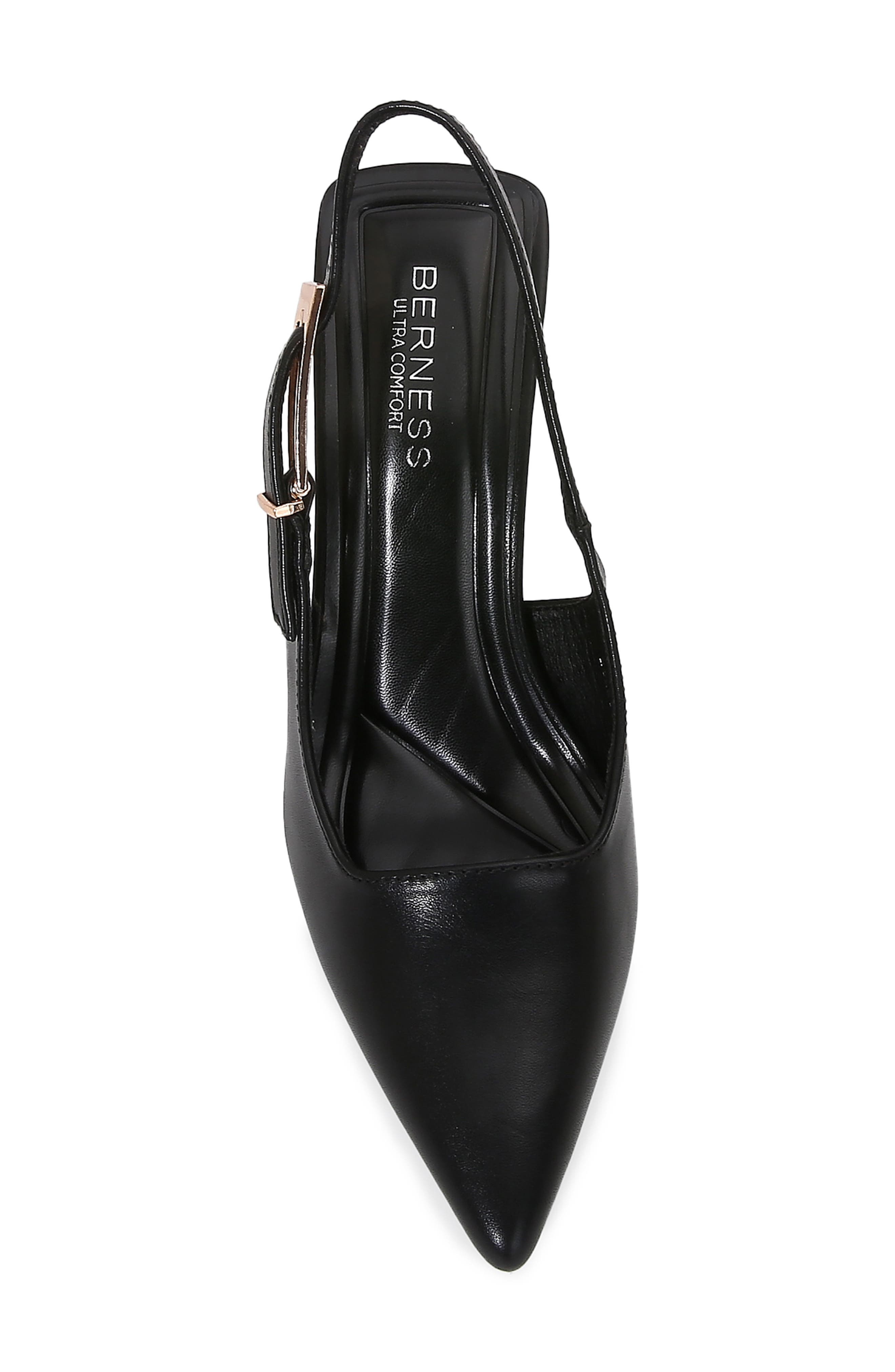 BERNESS Pointed Toe Slingback Pump, Alternate, color, Black