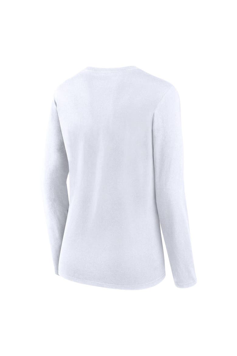 Women's Fanatics Branded  White Washington Nationals Lightweight Fitted Long Sleeve T-Shirt, Alternate, color, White