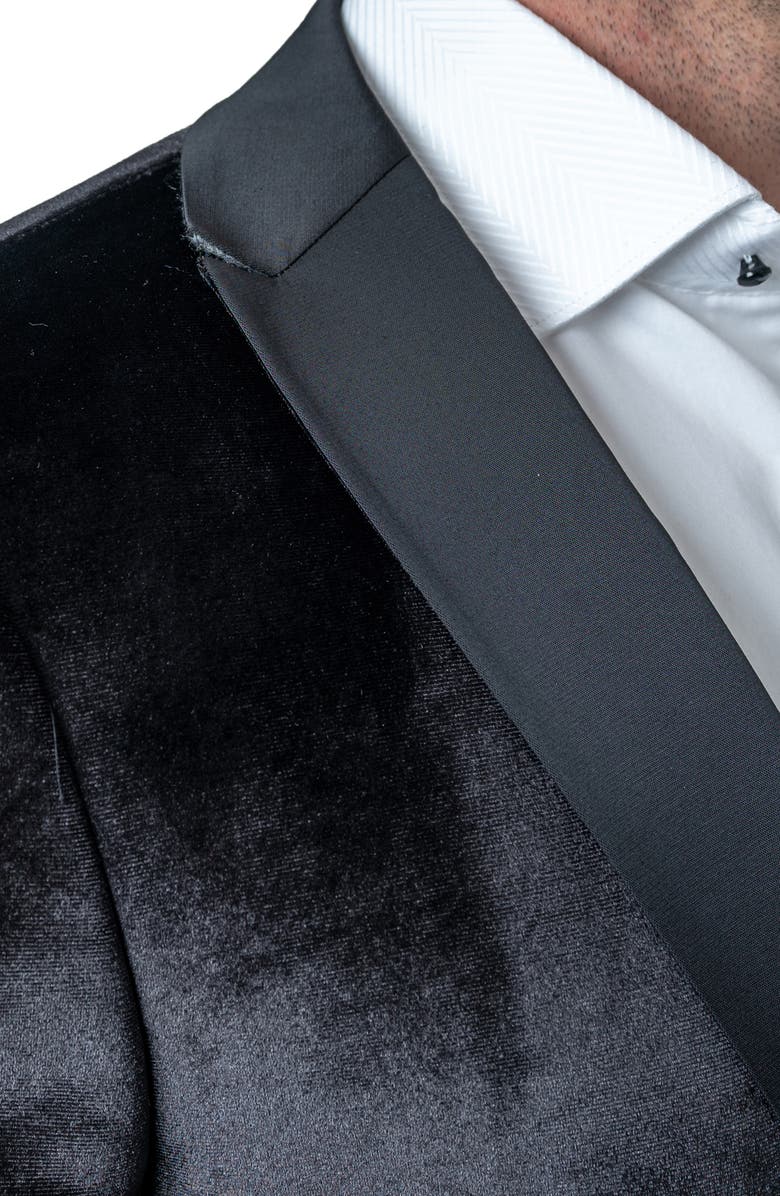 Maceoo Tesla Black Velvet Dinner Jacket, Alternate, color,