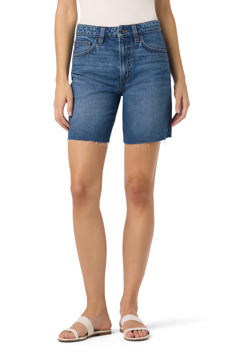 Easy Cutoff Denim Bermuda Shorts, Main, color, ESLANDA