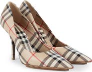 Burberry Aubri Check Pointed Toe Pump