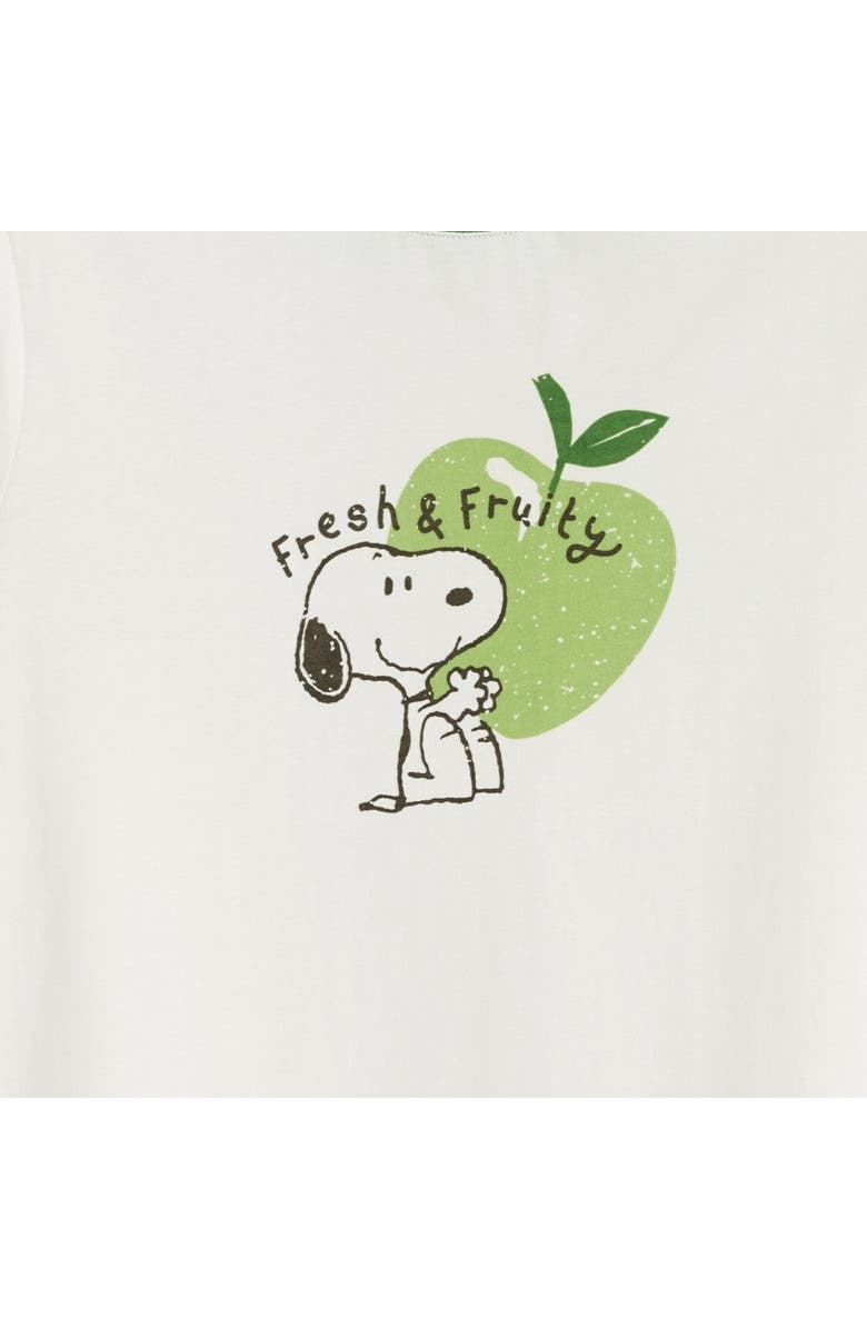 Chinti & Parker Snoopy Apple T-Shirt, Alternate, color, Cream