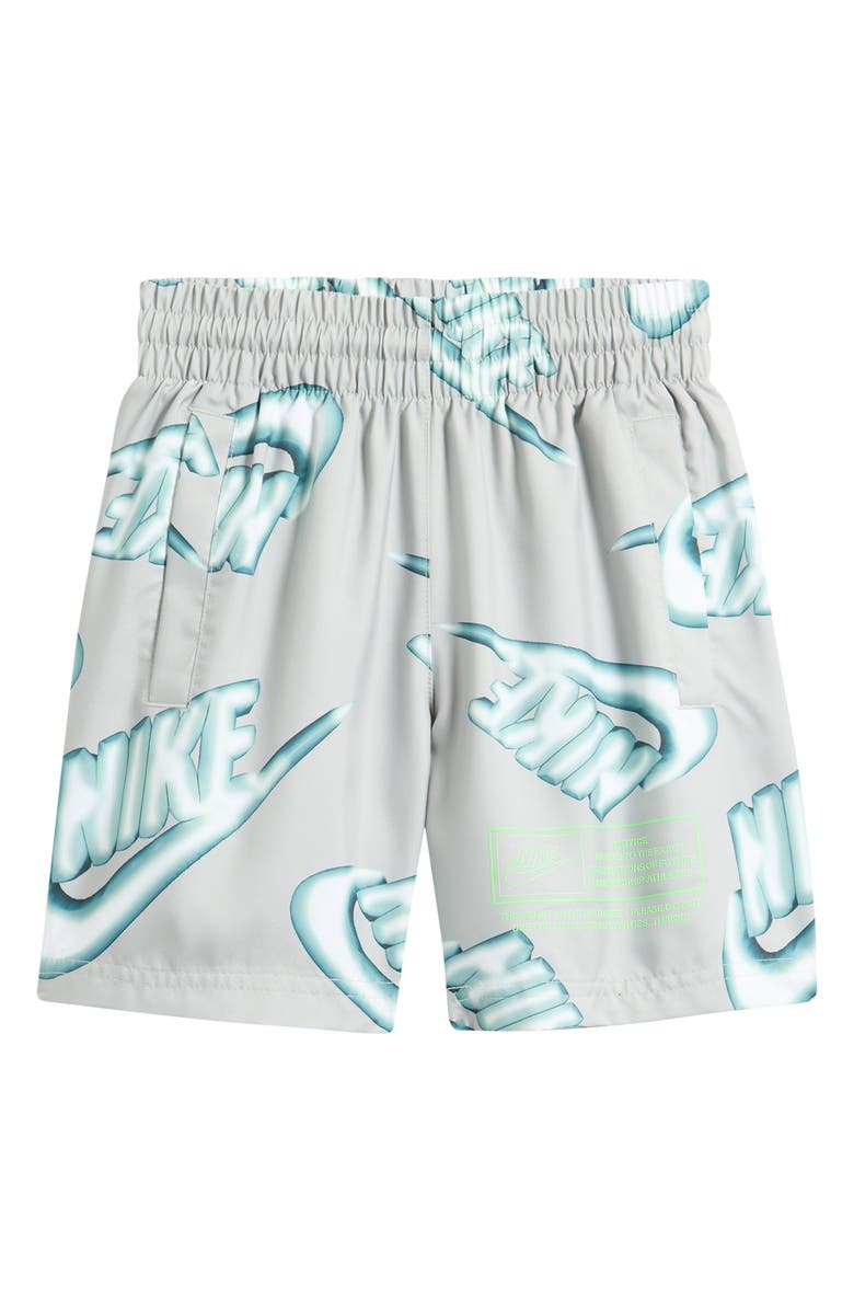 Nike Kids' Sportswear Club Woven Drawstring Shorts, Main, color, Spruce Fog/ Voltage Green
