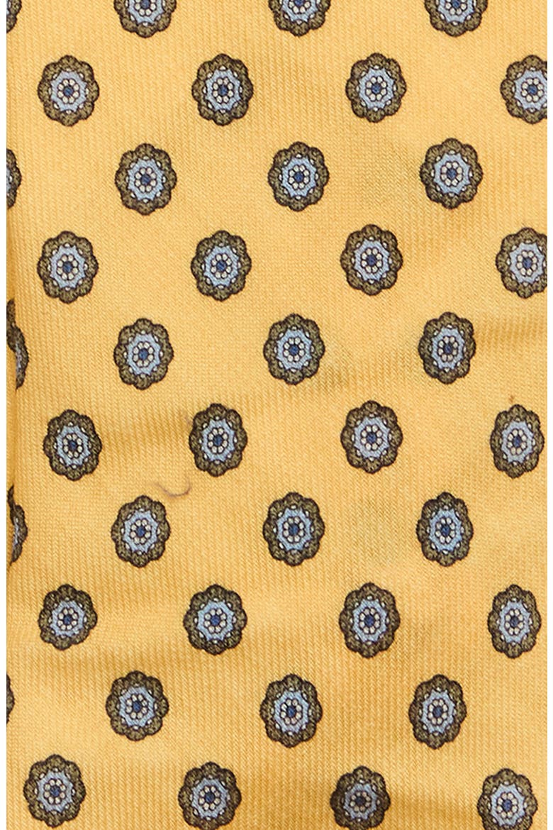 Medallion Wool Tie, Alternate, color, YELLOW MEDALLION