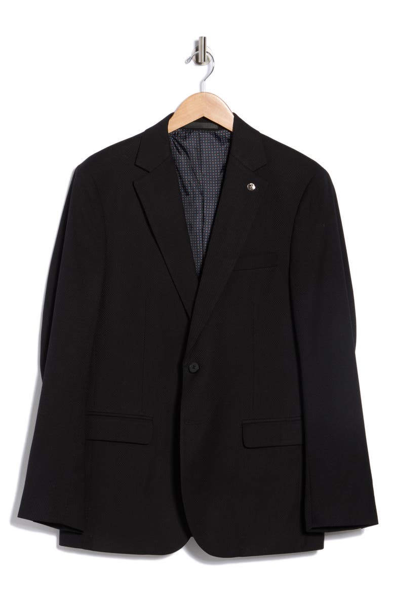 Tahari Slim Fit Blazer, Main, color, Black