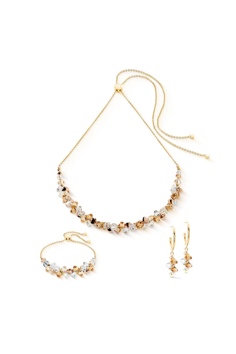 Dancing Crystals Necklace, Alternate, color, Beige