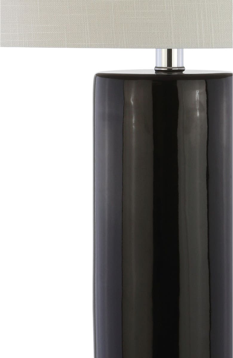 JONATHAN Y Dallas 31.5" Ceramic LED Table Lamp, Alternate, color, Black/Chrome