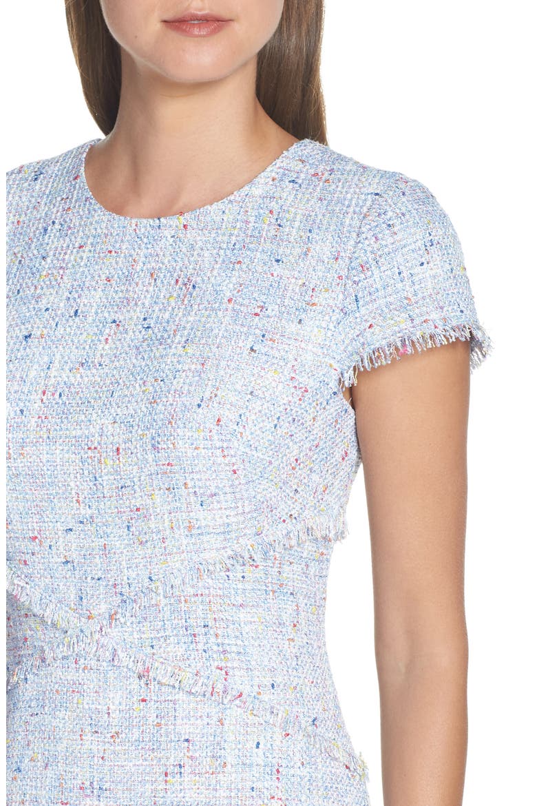 Sheath Tweed Sheath Dress, Alternate, color, BLUE