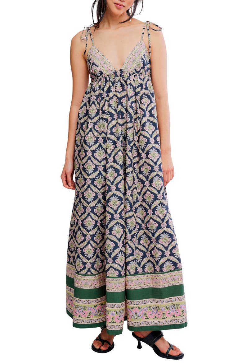 Sorrento Stroll Print Maxi Dress, Alternate, color, BLUEBERRY COMBO