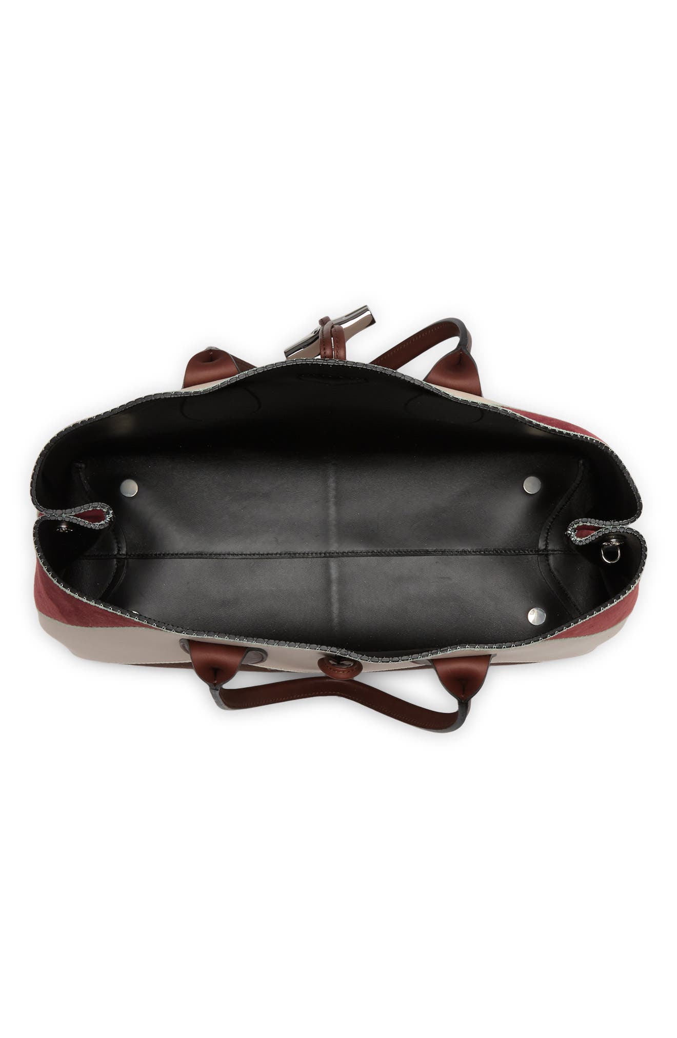 Longchamp Roseau Nomade Leather Tote Bag, Alternate, color, Brandy