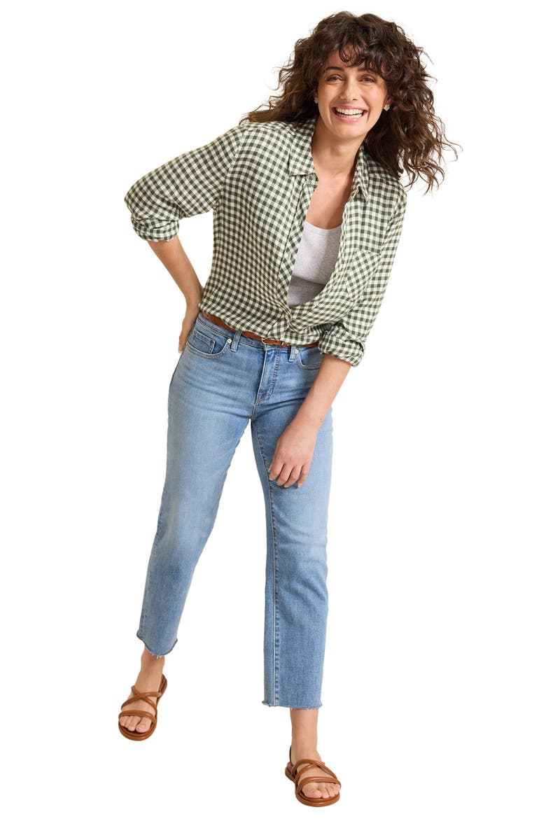 Villa Verde Check Shirt, Alternate, color, PALM VERDE