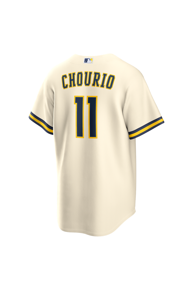 Men's Nike Jackson Chourio Cream Milwaukee Brewers 2026 World Series Home Replica Jersey, Alternate, color, Cream
