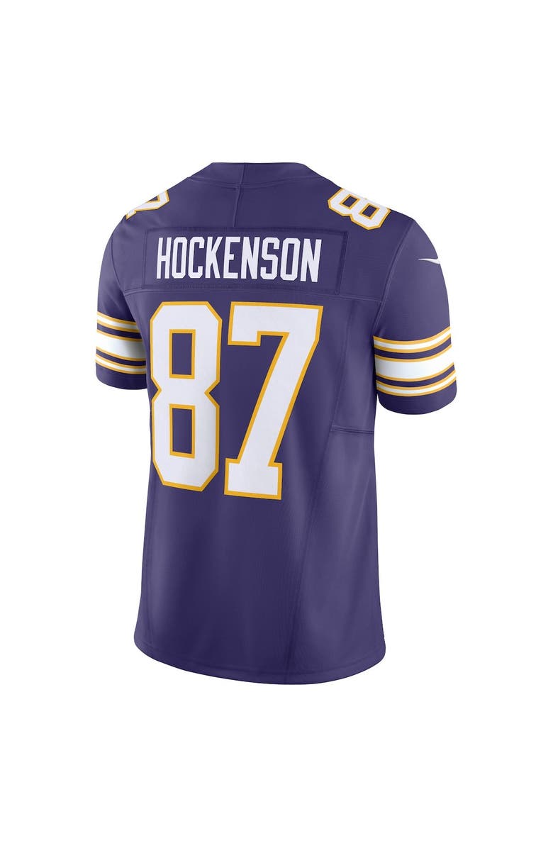 Nike Men's Nike T.J. Hockenson Purple Minnesota Vikings Classic Vapor F.U.S.E. Limited Jersey, Alternate, color,