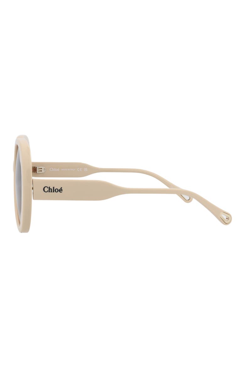 56mm Oval Sunglasses, Alternate, color, IVORY IVORY BROWN
