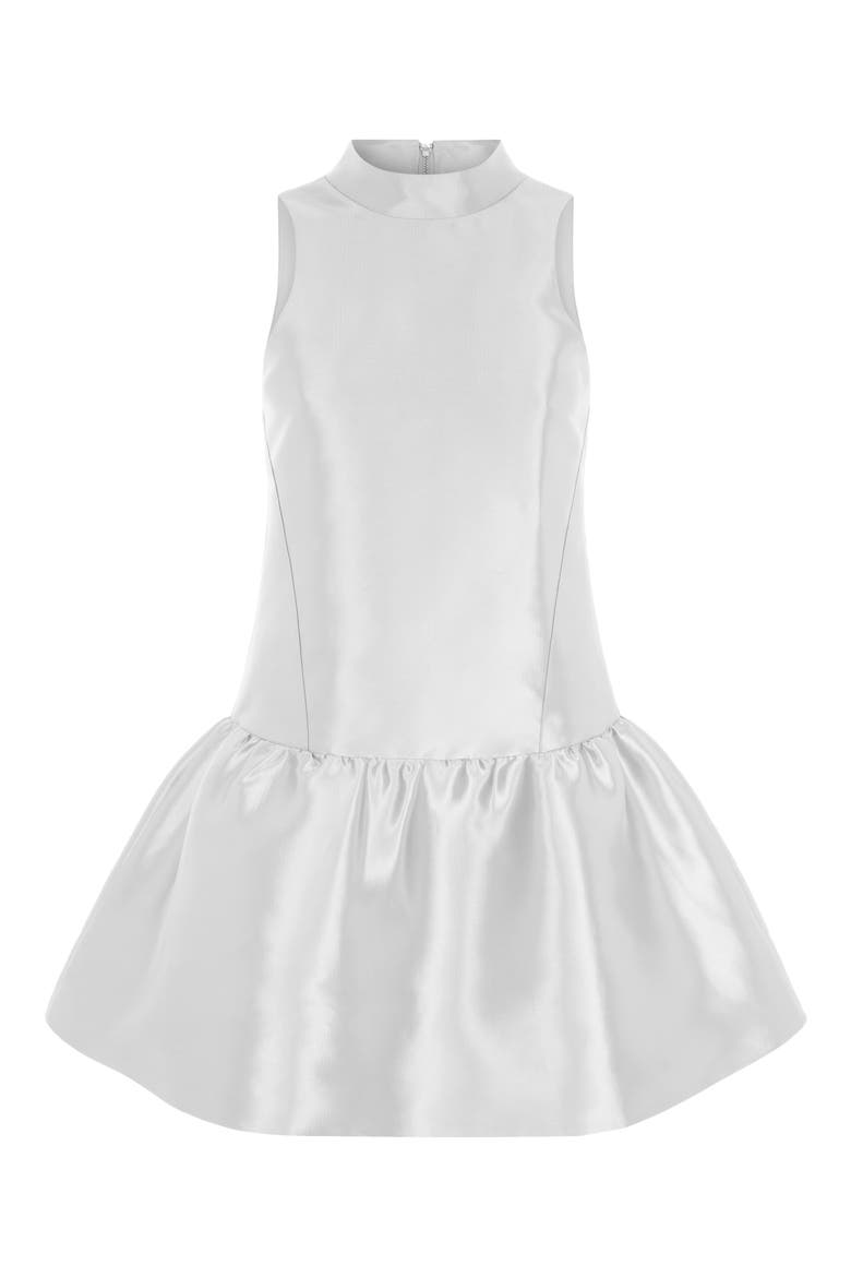 Blaze Sleeveless Satin Minidress, Alternate, color, SILVER
