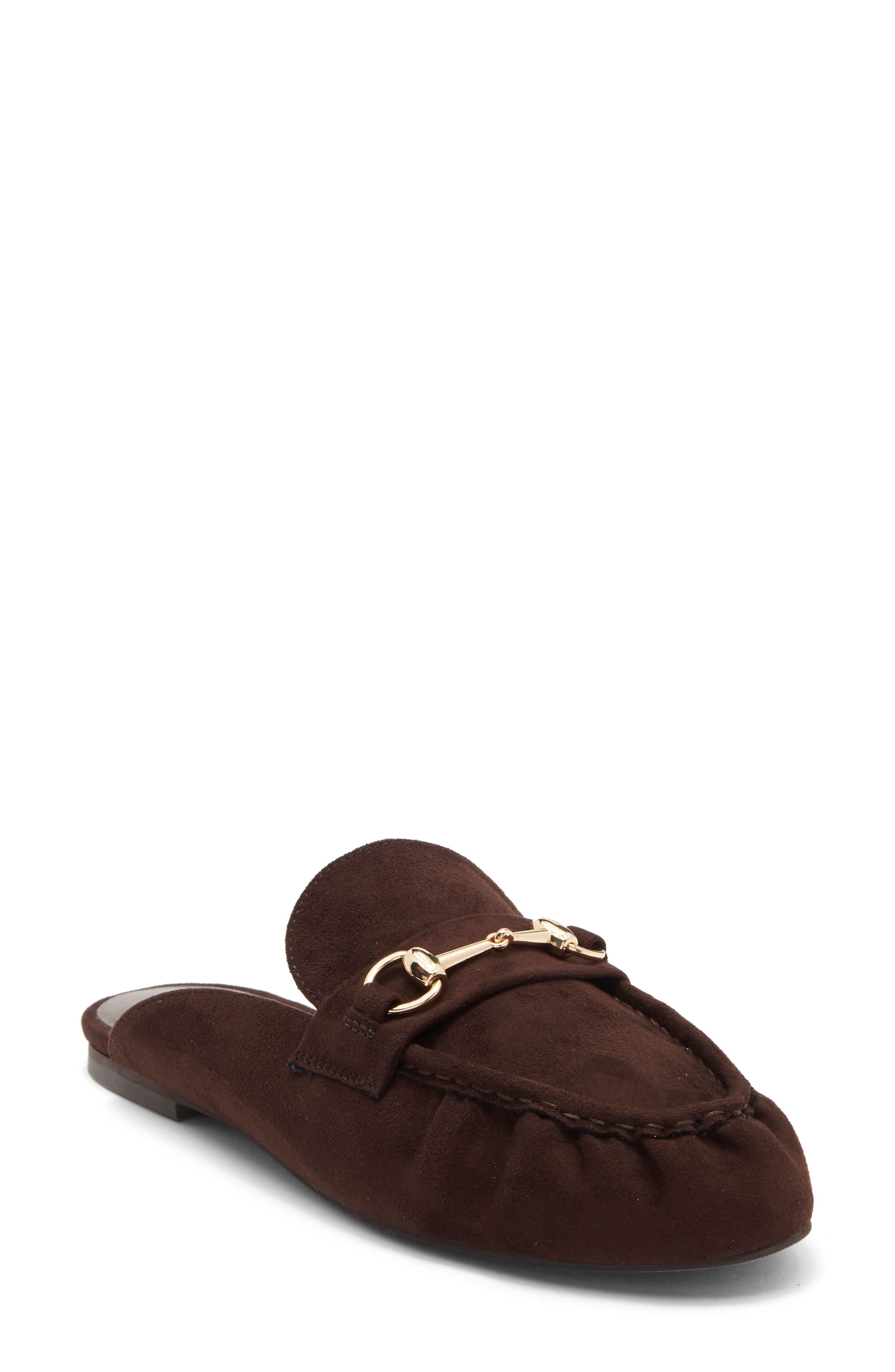 Meena Flat Mule, Main, color, BROWN CHOCOLATE