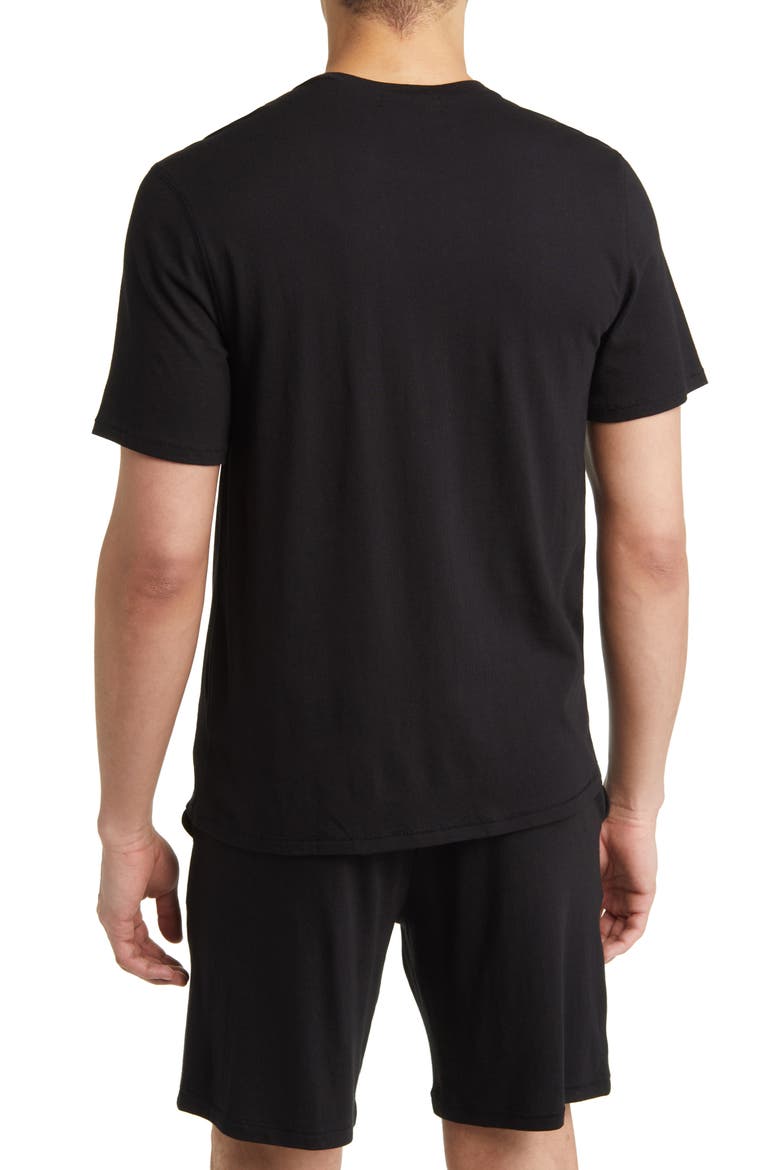 Cotton & Tencel® Modal Crewneck T-Shirt, Alternate, color, BLACK