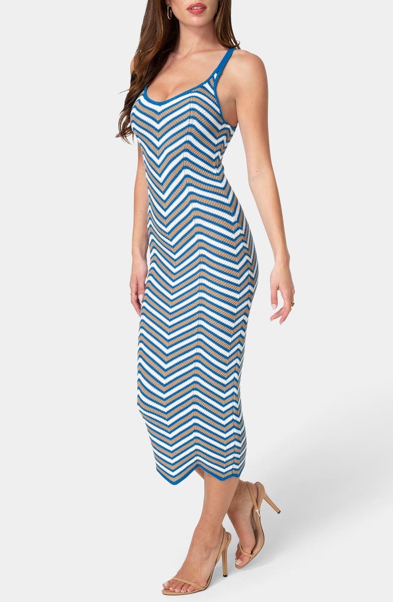 bebe Crochet Midi Dress, Alternate, color, 