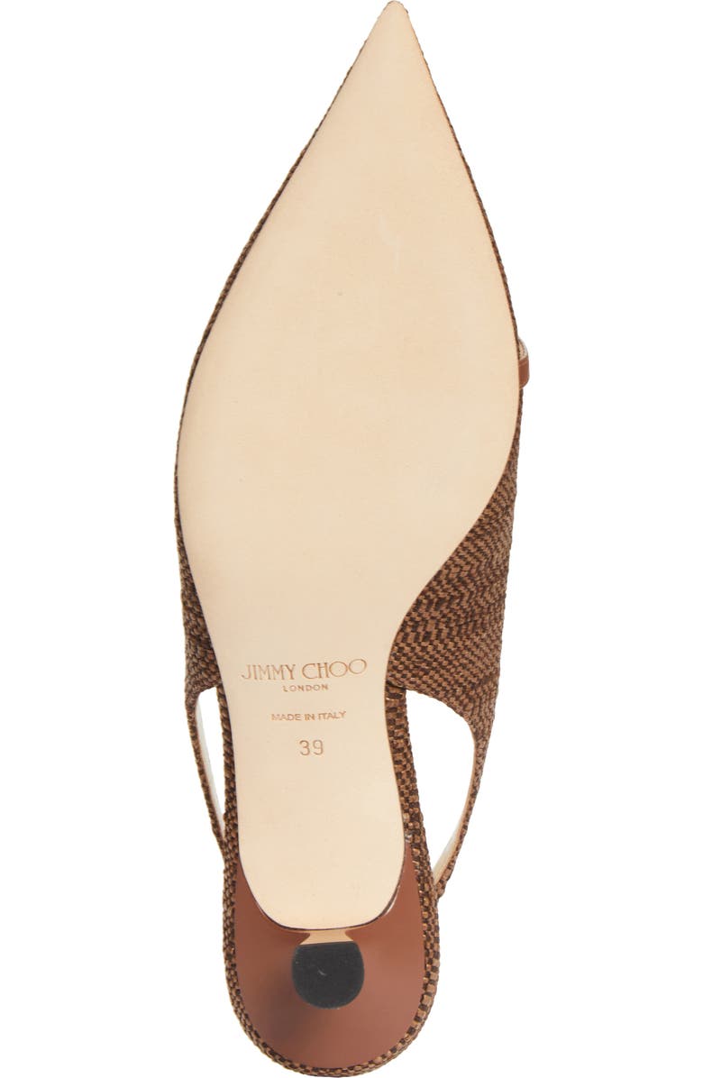 Jimmy Choo Amita Raffia Pointed Toe Slingback Pump, Alternate, color, Tan
