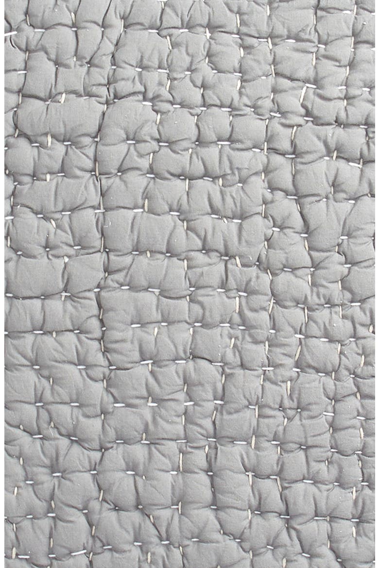 Hand Stitched Organic Cotton Euro Sham, Alternate, color, SLATE