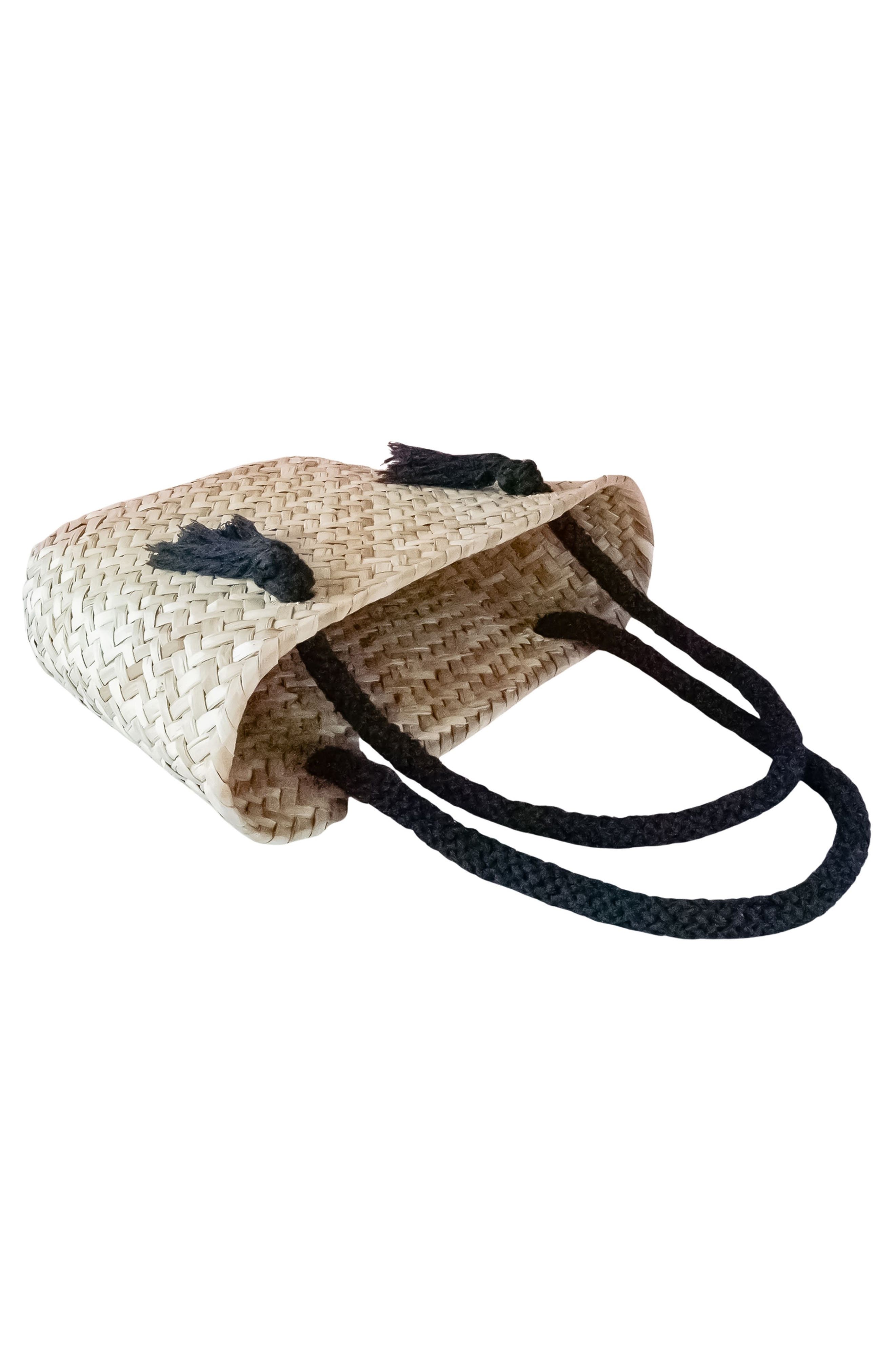 LIKHA Seagrass Large Tote Bag, Alternate, color, Black