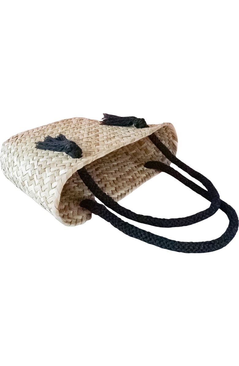 LIKHA Seagrass Large Tote Bag, Alternate, color, Black