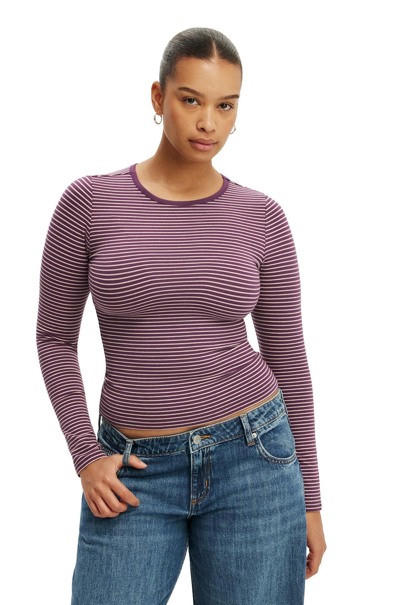 Lisa Stripe Velvet Currant
