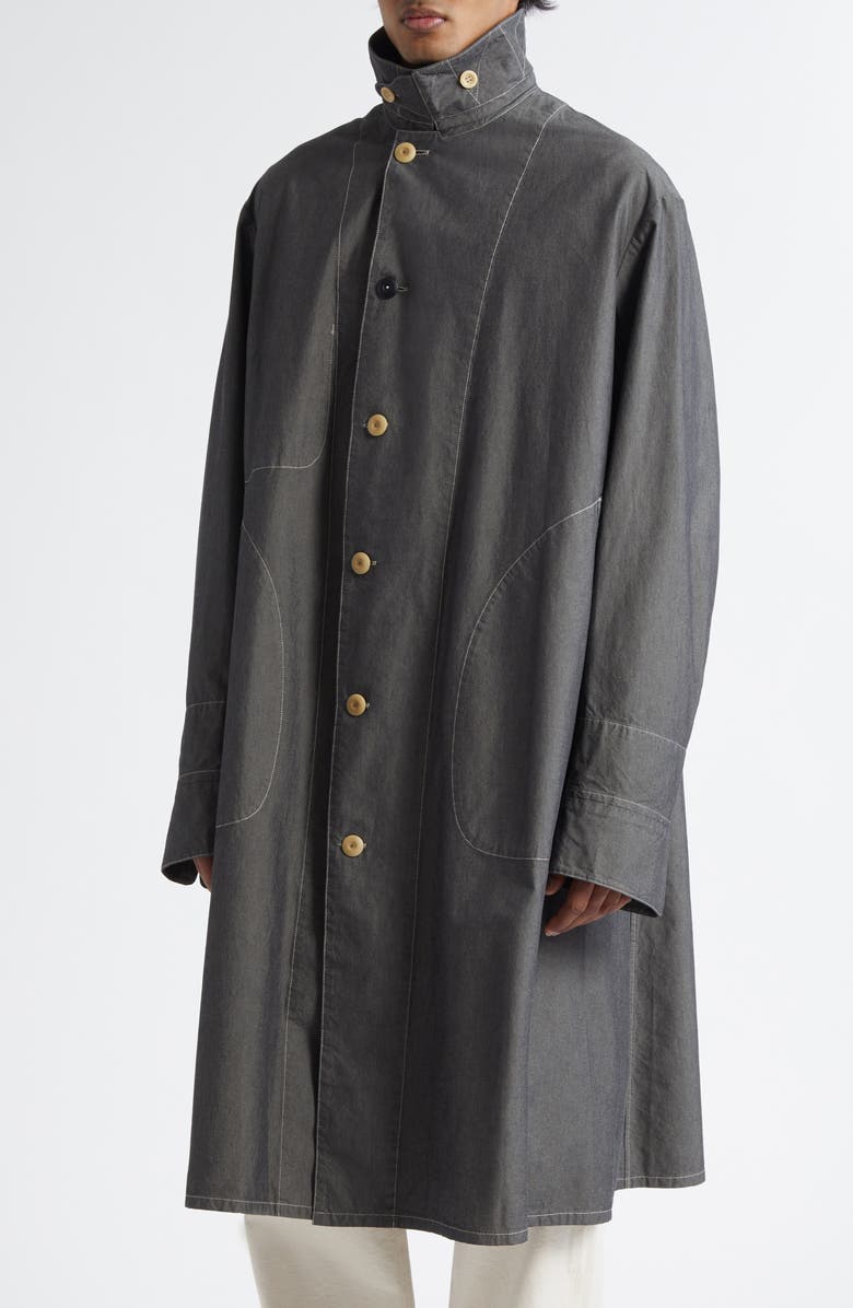 Maison Margiela Longline Cotton Coat, Alternate, color, 