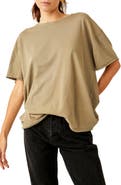 Free People Nina Crewneck Cotton T-Shirt