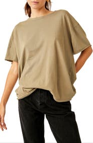 Free People Nina Crewneck Cotton T-Shirt