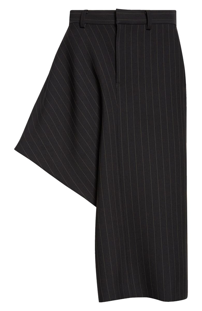 Sacai Pinstripe Twill Skirt, Main, color, Black Stripe
