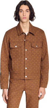 SANDRO Square Cross denim jacket