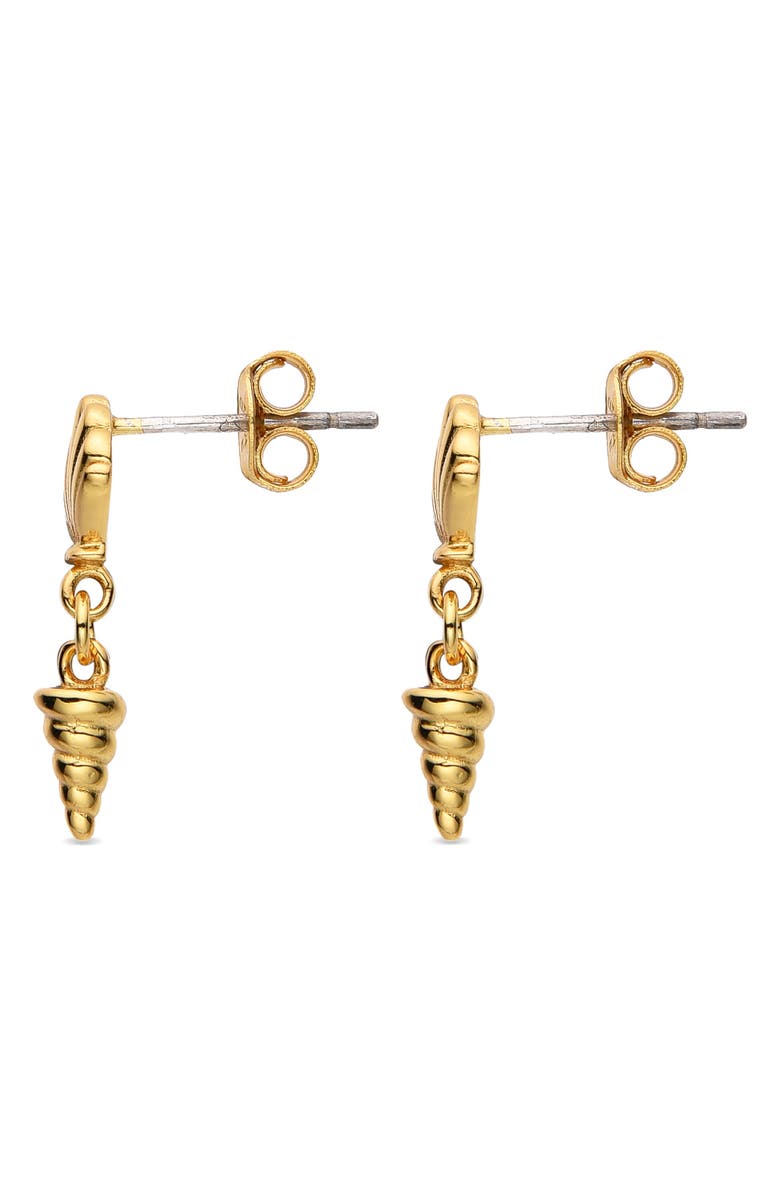 EYE CANDY LOS ANGELES Livia Shell Drop Earrings, Alternate, color, Gold