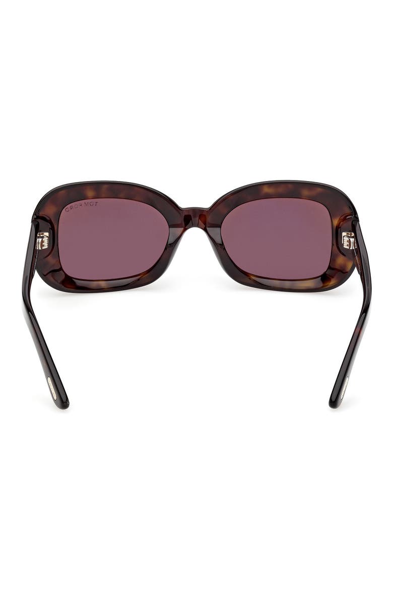 51mm Rectangle Sunglasses, Alternate, color, DARK HAVANA / BROWN