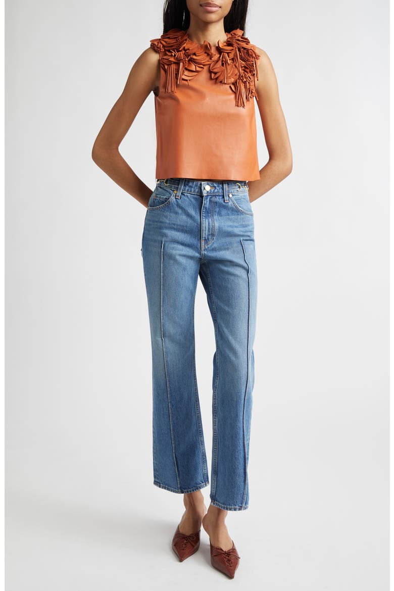 Marlowe Floral Appliqué Top, Alternate, color, SIENNA