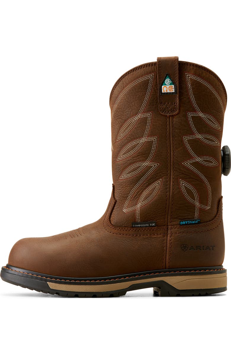 Ariat Riveter Pull-On Boot, Alternate, color, Brown