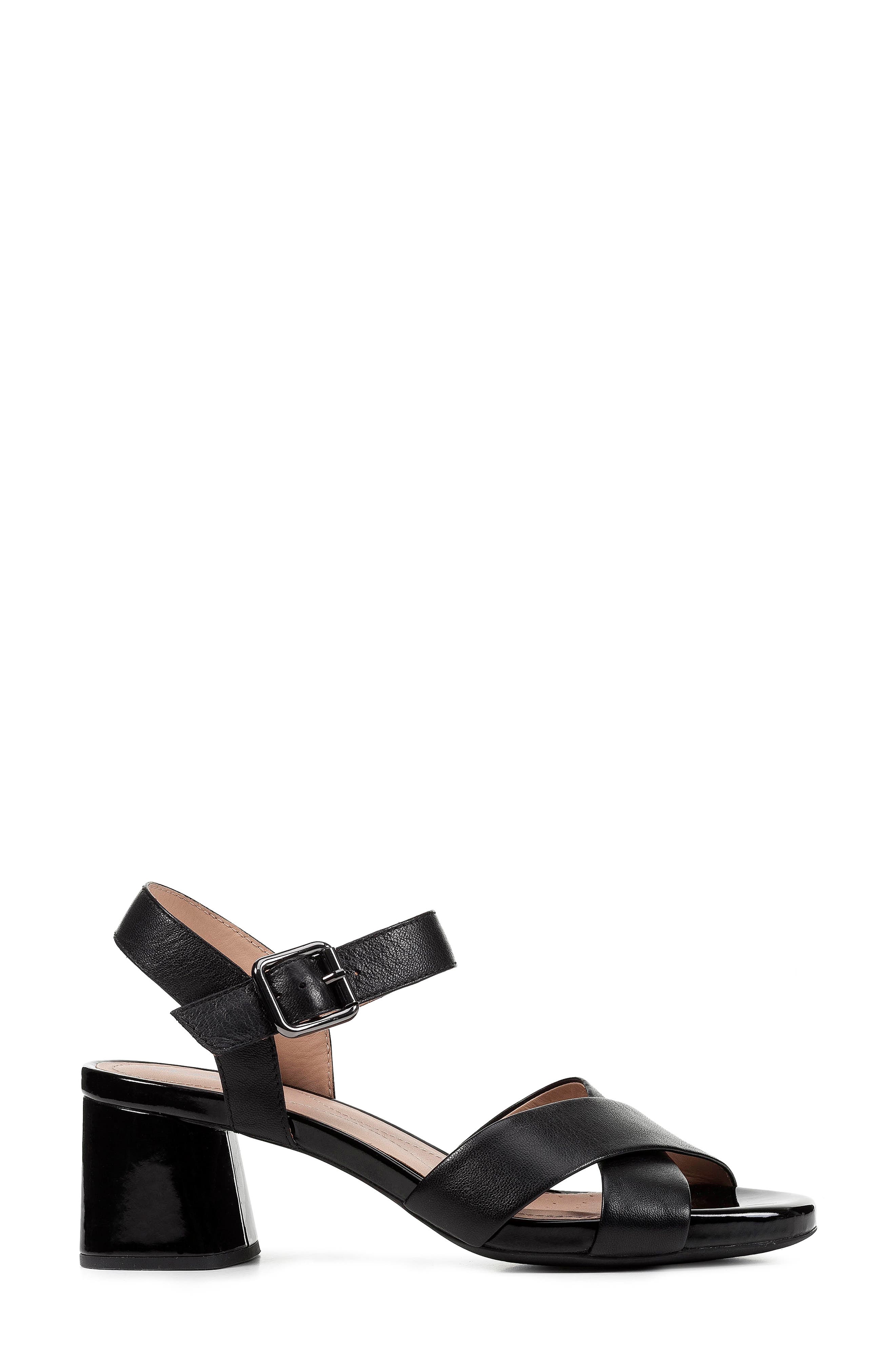Genziana Block Heel Sandal, Alternate, color, BLACK NAPPA LEATHER