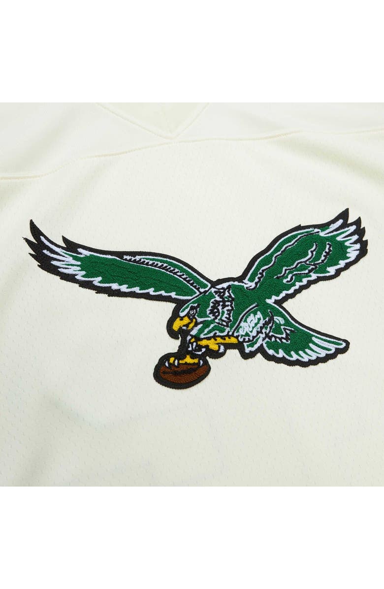 Mitchell & Ness Men's Mitchell & Ness Randall Cunningham Cream Philadelphia Eagles Chainstitch Legacy Jersey, Alternate, color, 