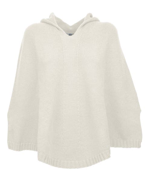 Pure Cashmere Hooded Poncho