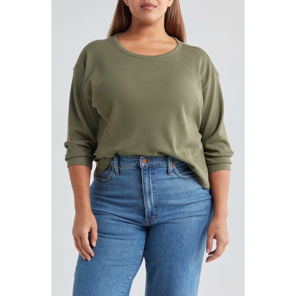 TREASURE & BOND TREASURE & BOND SHRUNKEN THERMAL LONG SLEEVE TOP