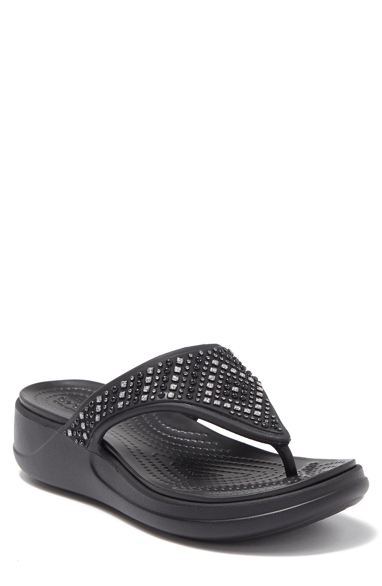 CROCS Monterey Shimmer Wedge Sandal, Main, color, 